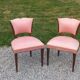 Pair of vintage low-backed bedroom chairs from the 1930s/1950s