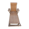Transat chaise longue en rotin des années 30