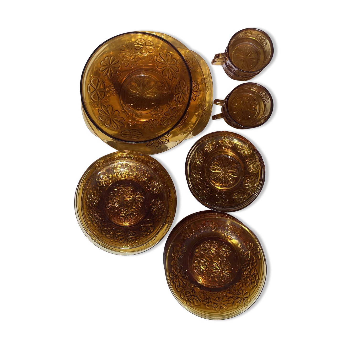 Vereco tableware (Daisy model) smoked glass