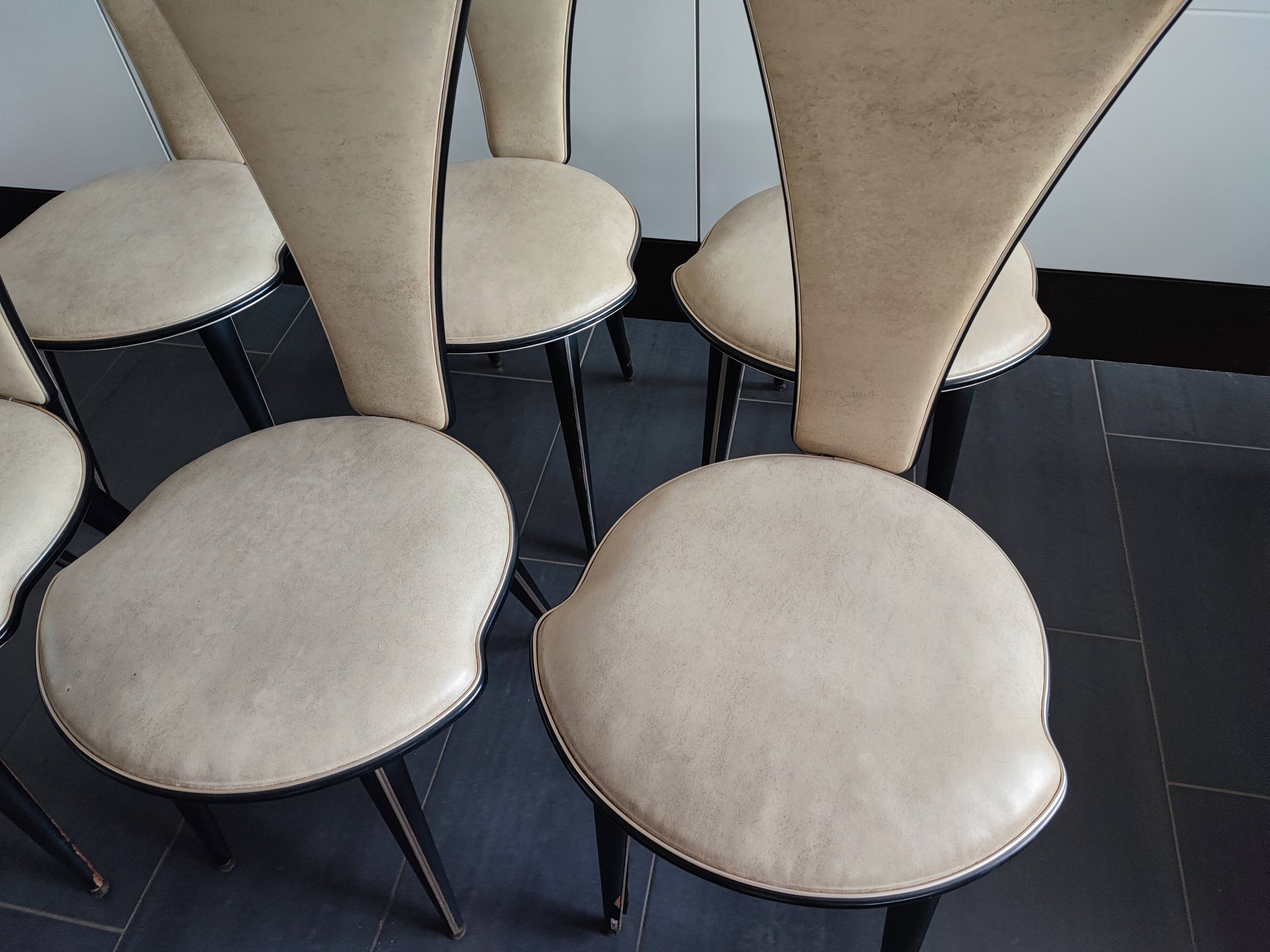 6 chaises Umberto Mascagni