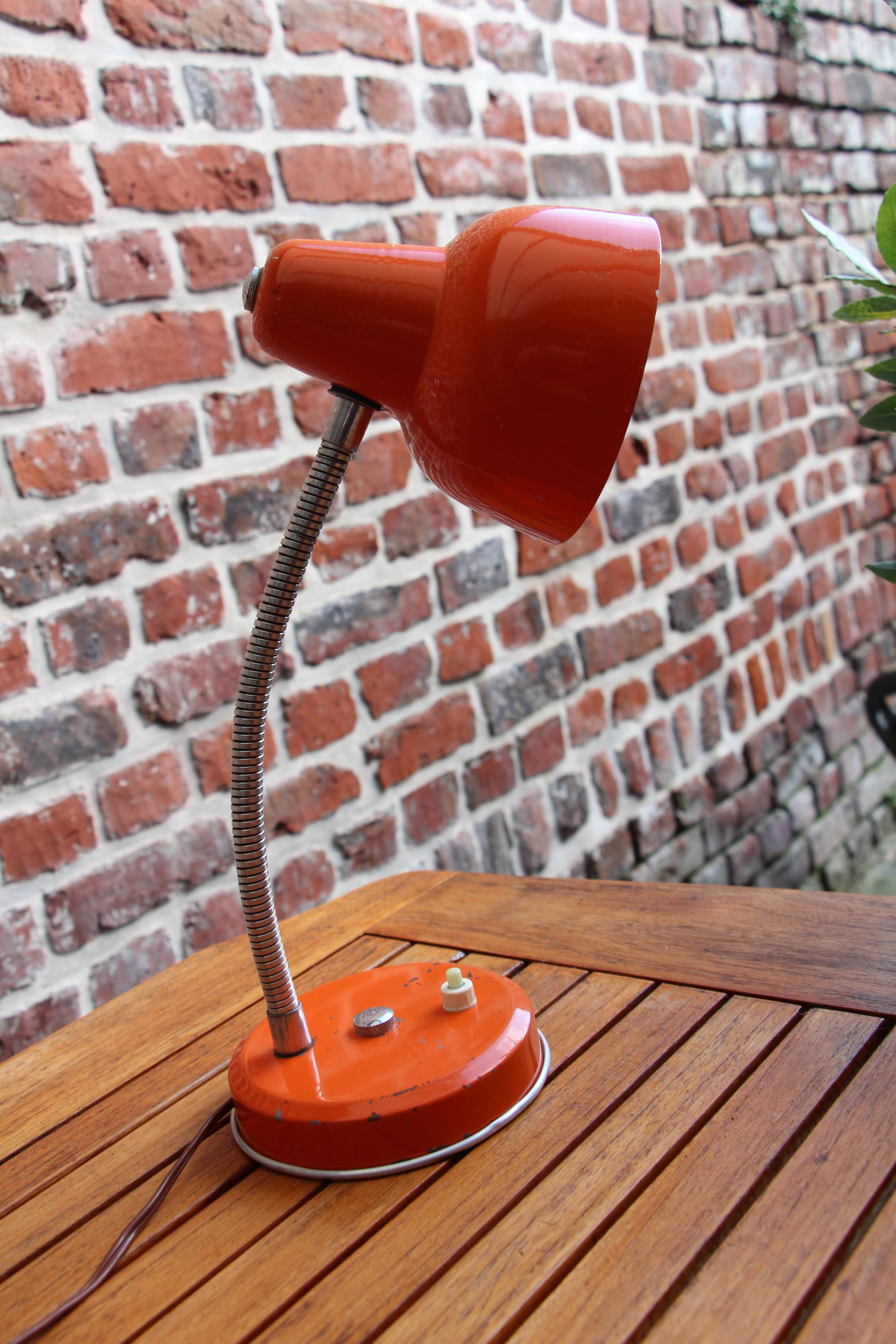 70's orange desk lamp