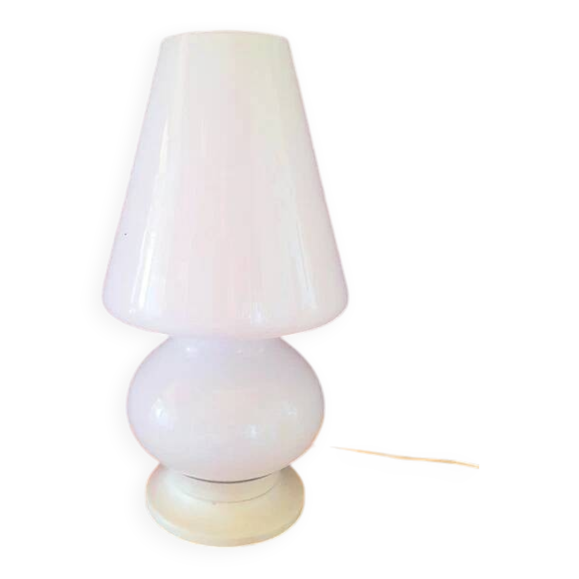 Murano opaline mushroom lamp, 1970