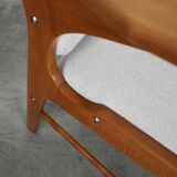 Beech armchair, scandinavian design, 1960s