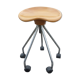 Stool metal structure adjustable in height on wheels
