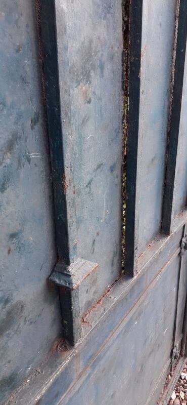 Portillon plein, fer jardin, H247x110cm, ancien, porte extérieure