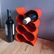 Red painted metal bottle holder, vintage 1980
