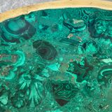 Ashtray or empty pocket in malachite and bronze