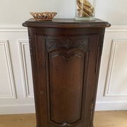 Jam cupboard, entrance furniture, antique carved solid oak occasional furniture