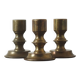 Vintage Norwegian Brass Candlesticks, 1970s, Set of 3