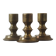 Vintage Norwegian Brass Candlesticks, 1970s, Set of 3