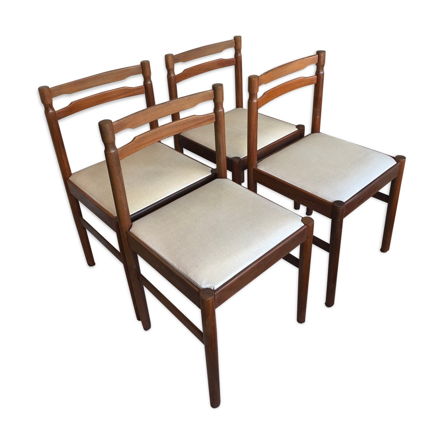 4 Scandinavian teak chairs, 1960