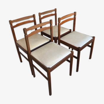 4 chaises scandinave teck, 1960