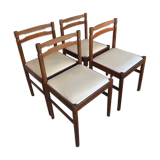 4 Scandinavian teak chairs, 1960