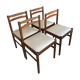 4 Scandinavian teak chairs, 1960