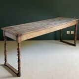 Console en chêne, table de drapier 19e siècle