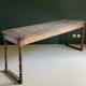 Oak console, 19th century draper table