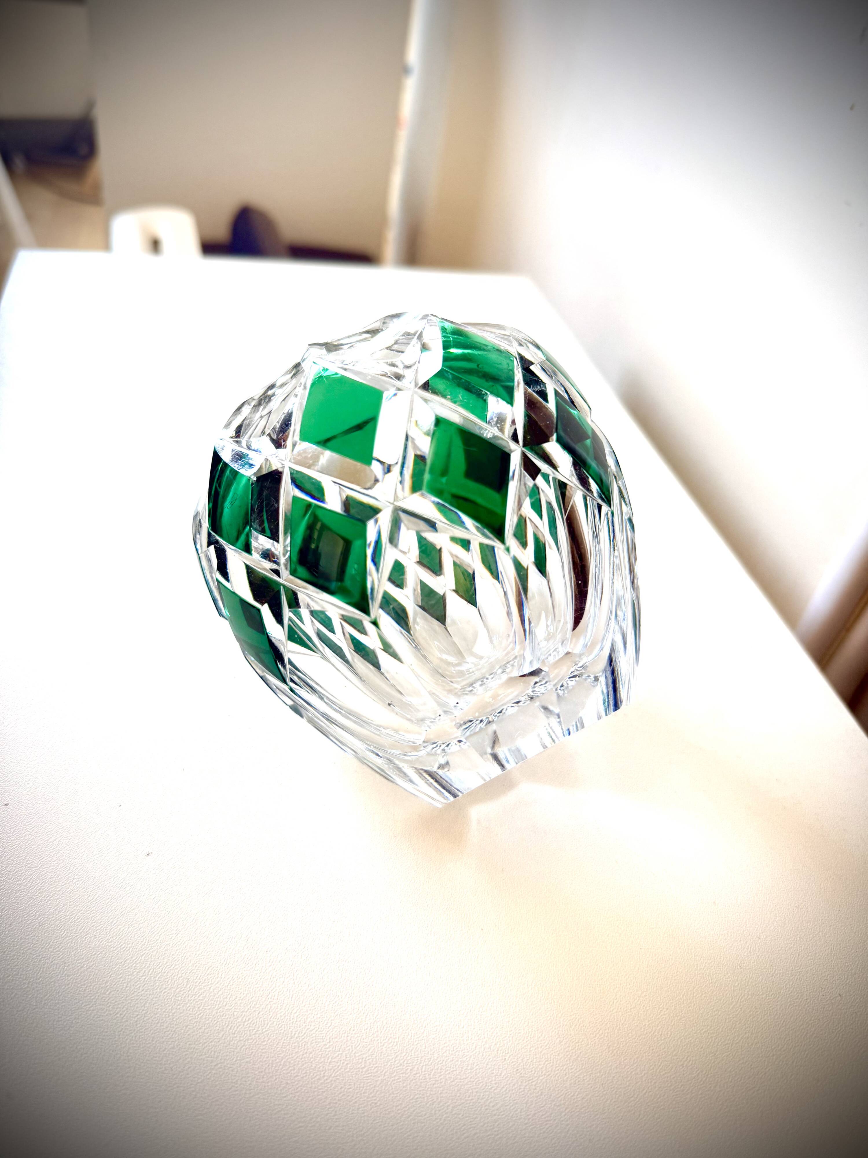 Engraved crystal vase Val Saint-Lambert