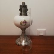 Porcelain and tin oil lamp from the commandery