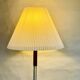Mid-century floor lamp in teak and aluminum design w/ shade - Denmark 1960s
