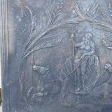 Old fireplace plate poseidon
