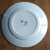 Round serving dish St Amand of blue color