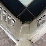 Vintage openwork metal serving trolley from the 1950s