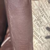 Pair of leather sofas model "Petronio" by Tito Agnoli for Poltrona Frau