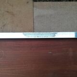 Chrome and teak coffee table