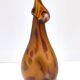Vase expérimental en verre de Murano ambré, attribué à Anzolo Fuga, Italie