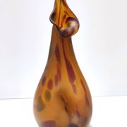 Experimental Amber Murano Glass Vase attr. to Anzolo Fuga, Italy