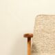 Vintage armchair brown granola oak wood design by Chierowski 366