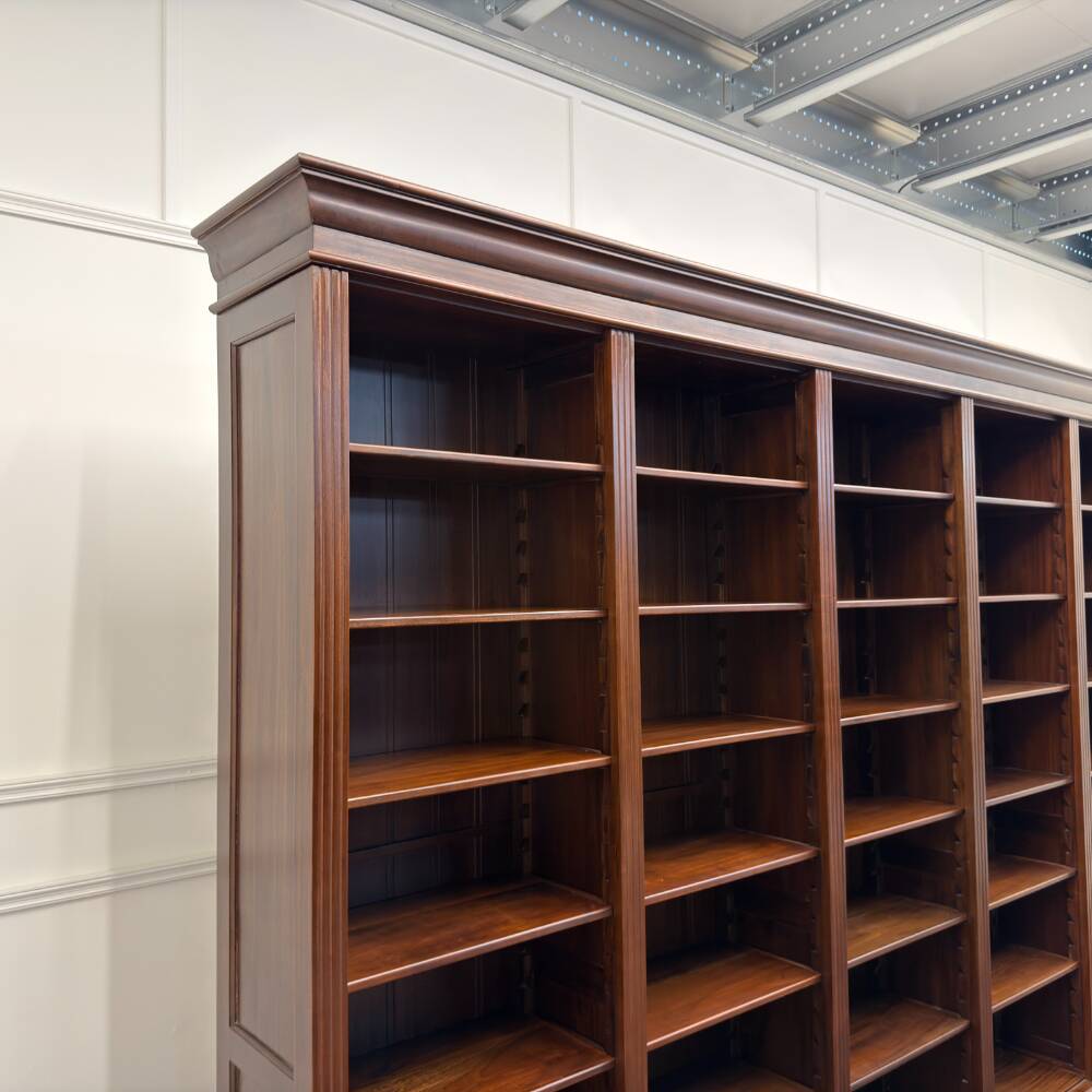 Large Classic English Open Bookcase
