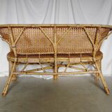 Bamboo and rattan sofa