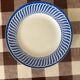 5 Jacquot Digoin Sarreguemines Vintage Ceramic Plate – Blue & Whi