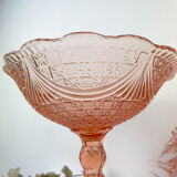 Vintage pink depression glass standing cut 50s