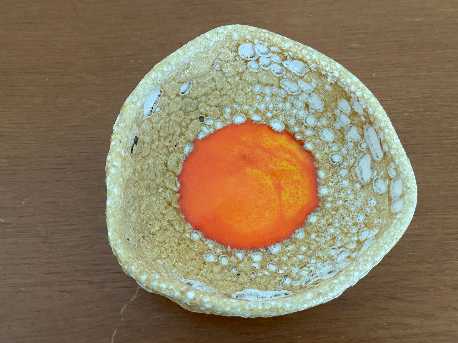 Vallauris ceramic empty pocket bowl vintage Fat Lava