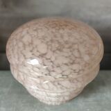 Globe de lampe rose verre moucheté