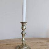 Large antique silver-plated candlestick - Shiny finish