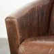 Cow leather armchair in Aviator design with patina and a warm appearance