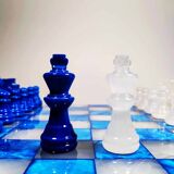 1970s Chess Set in Hand Carved Alabaster of Volterra.
