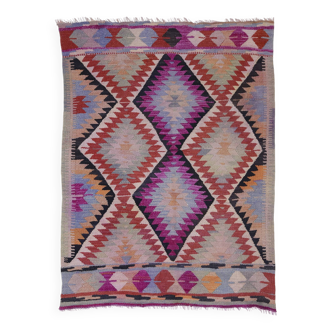 Tapis Kilim turc anatolien vintage fait main 160 cm x 122 cm