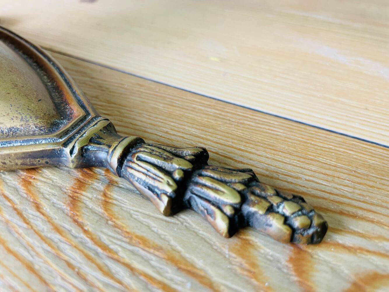 Green glass tulip brass wall sconce light