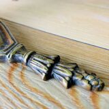 Green glass tulip brass wall sconce light