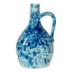 Soliflore en céramique tacheté bleu