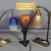 Applique murale Art déco bronze & verre