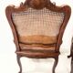 Paire de fauteuils de style Régence en bois naturel XIX siècle