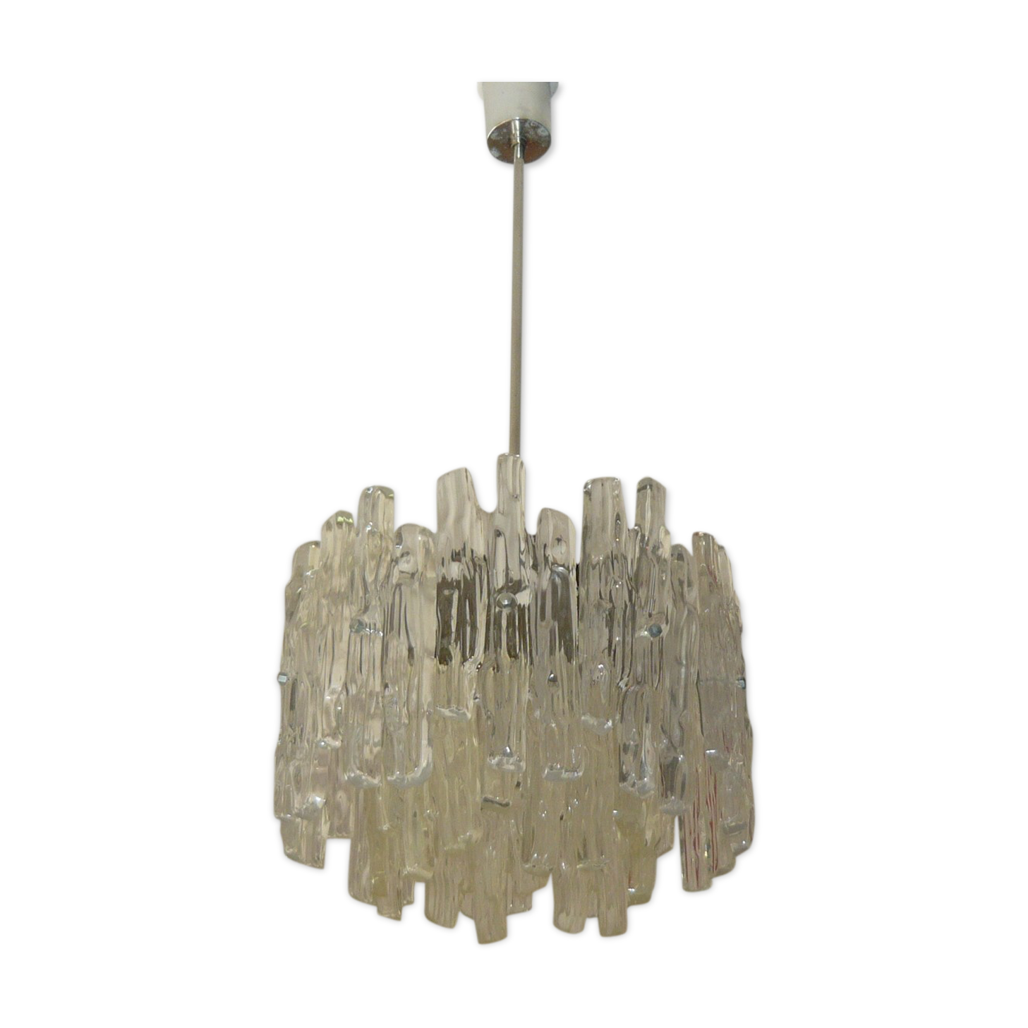 Kalmar 'ice cubes' in lucite 4 fires, 60s