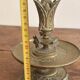 Bronze Carved Floral Lotus Flower Table Candle Holder Neo-Gothic Art Nouveau