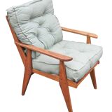 Paire de fauteuils bois