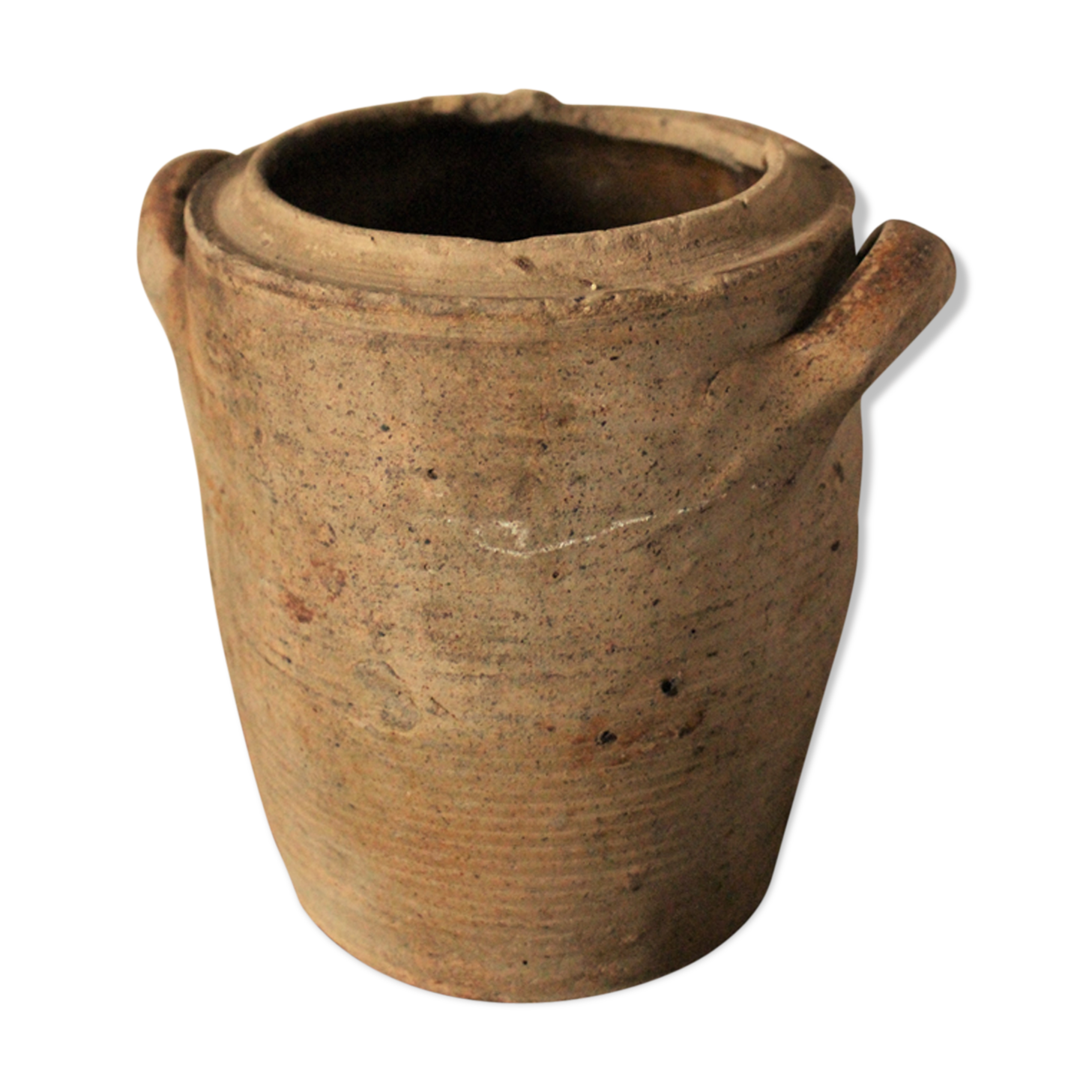 Authentic terracotta pot with handles